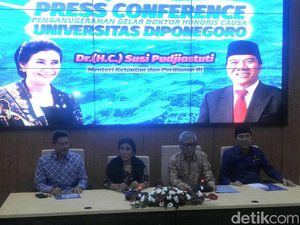 Pesan Menteri Susi yang Dapat Gelar Doktor Honoris Causa Meski Tak Lulus SMA