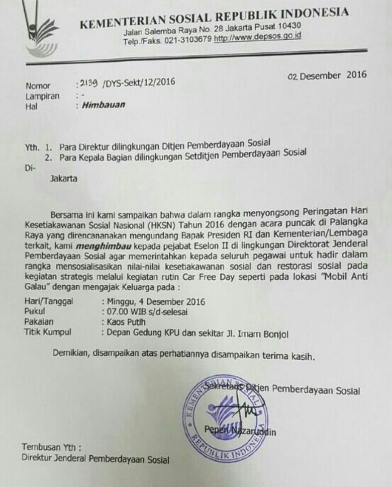 Jabarkan Versi Asli, Mensos: Surat Editan yaitu Fitnah