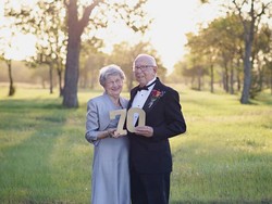 Setelah 70 Tahun, Pasangan Ini Buat Foto Pernikahan untuk Pertamakali