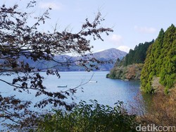 Begini Asyiknya Berlayar di Danau Ashi Jepang Saat Musim Gugur