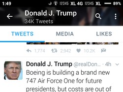 Gedung Putih Pertanyakan Pernyataan Trump Soal Pesawat Kepresidenan