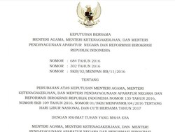 Libur Nasional dan Cuti Bersama 2017 Tambah 3 Hari, Ini Daftar Lengkapnya
