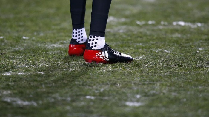 Football Soccer - Manchester United Training - Chornomorets Stadium, Odessa, Ukraine - 7/12/16 General view of Manchester Uniteds Ashley Youngs boots  during training Action Images via Reuters / Peter Cziborra Livepic EDITORIAL USE ONLY.