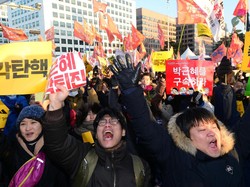 Rakyat Korsel Rayakan Pemakzulan Presiden Park Geun-hye