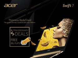 Acer Swift 7: Notebook Tertipis dengan Akses Internet 5x Lebih Cepat