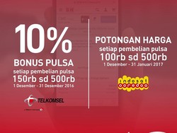 Beli Pulsa Indosat dan Telkomsel Gratis Pulsa dan Potongan Harga di Transmart Carrefour