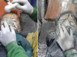 Simpati untuk Suriah, Guru Seni di Amerika Viralkan Sketsa Perang Sipil