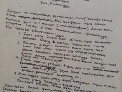 Singgung Nama Ahok di Soal Ujian, Ini Surat Permohonan Maaf Guru Jumanto