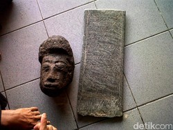 Benda Diduga Arca dan Prasasti Zaman Prasejarah Ditemukan di Sukabumi