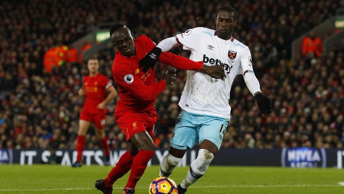 West Ham Ungguli Liverpool 2-1 di Babak Pertama