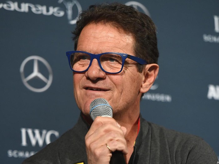 BERLIN, GERMANY - APRIL 18:  Laureus World Sports Ambassador Fabio Capello speaks during the Football press conference prior to the 2016 Laureus World Sports Awards at Messe Berlin on April 18, 2016 in Berlin, Germany.  (Photo by Tom Dulat/Getty Images for Laureus)