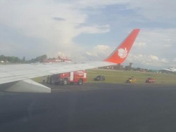 Lion Air Nyangkut di Aspal Runway Bandara Kalteng Sukses Dievakuasi