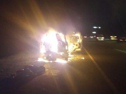 Mobil Terbakar di Tol Jagorawi, Lalin Lancar