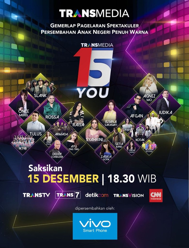 Jangan Lewatkan! Gelaran Spesial Transmedia 15 You Nanti Malam Jangan Lewatkan! Gelaran Spesial Transmedia 15 You Nanti Malam