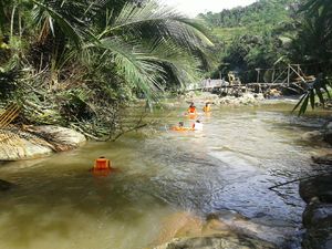 Balita di Rohul Riau Hanyut Terbawa Arus Sungai
