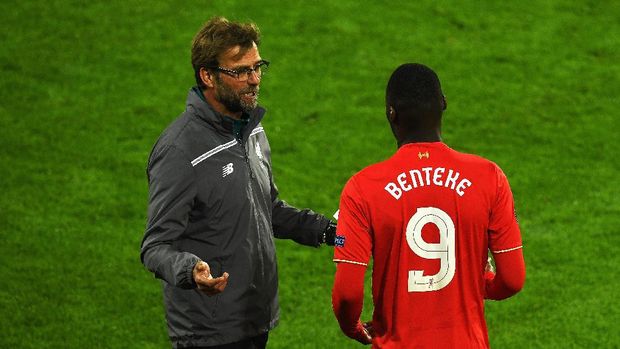 Christian Benteke bersama Juergen Klopp