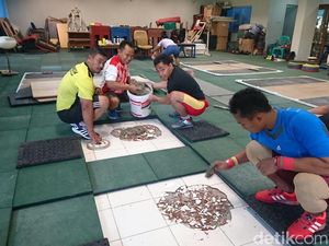 Lantai Remuk di PP PON yang Dikeluhkan Lifter Segera Diperbaiki