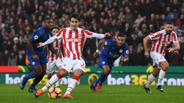 Sempat Ketinggalan Dua Gol, 10 Pemain Leicester Tahan Stoke 