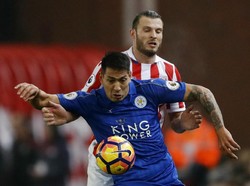 Sempat Ketinggalan Dua Gol, 10 Pemain Leicester Tahan Stoke