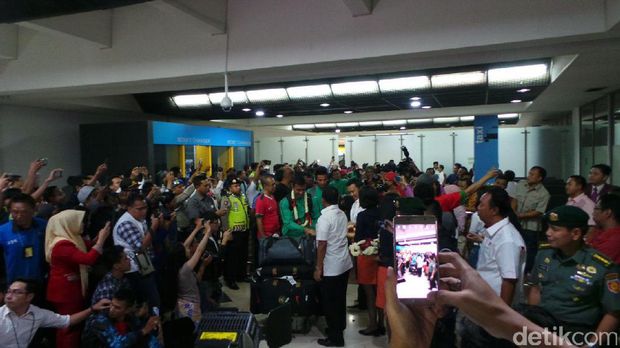 Timnas Indonesia Tiba di Tanah Air