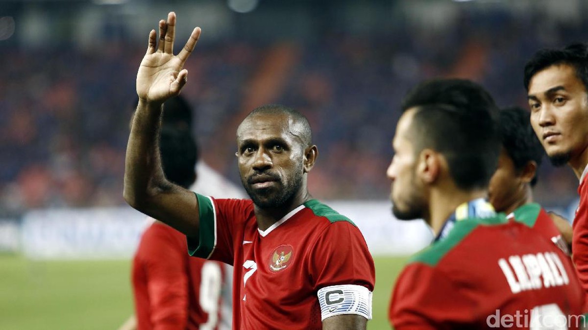 Boaz Solossa di timnas Indonesia. (Foto: Rachman Haryanto/detikcom)