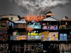 2 Rumah Terbakar di Palmerah, 14 Unit Mobil Damkar Dikerahkan