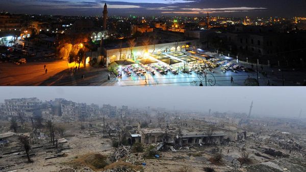 Potret Kota Aleppo Sebelum dan Sesudah Konflik