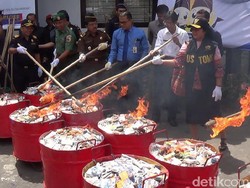 Barang Bukti Senilai Rp 4,3 Miliar Dimusnahkan Bea Cukai Blitar