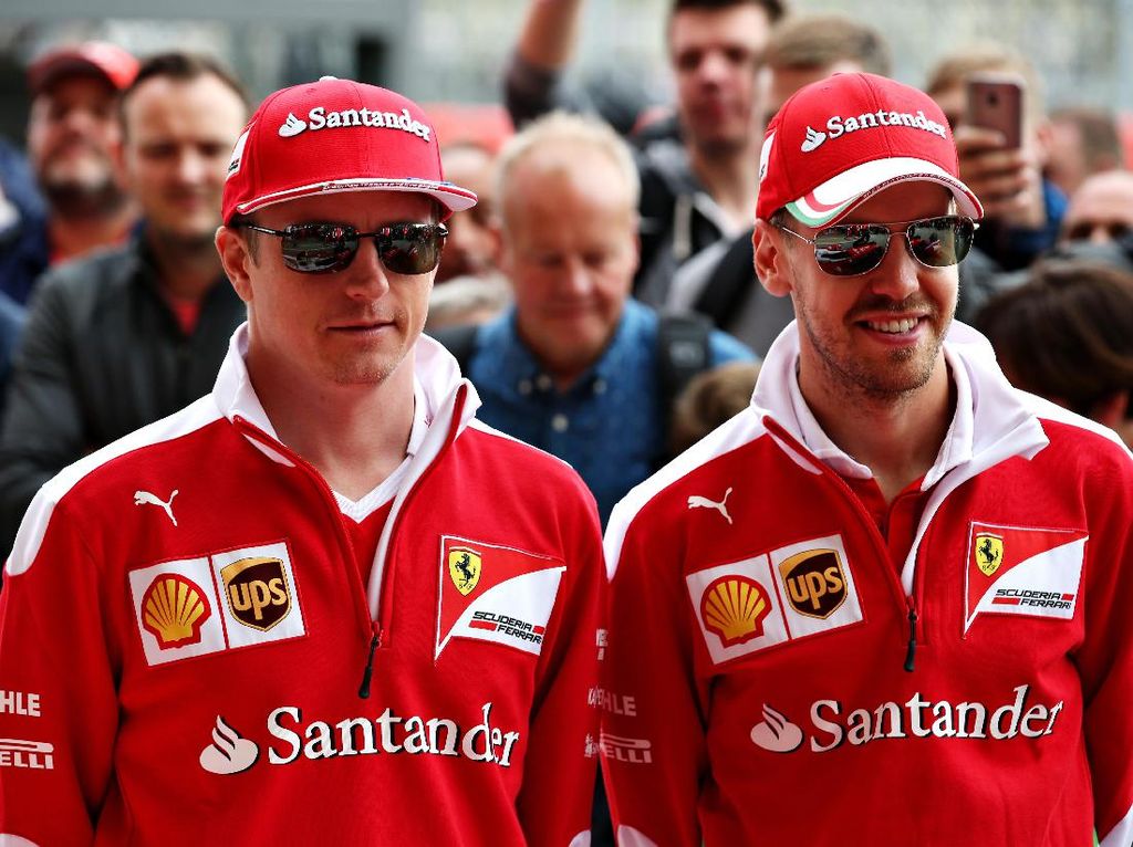Ferrari Fokus ke Mobil, Belum Bahas Masa Depan Vettel dan Raikkonen