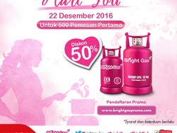 Diskon 50% Untuk Pembelian Tabung Perdana Bright Gas 12 Kg dan Bright Gas 5,5 Kg