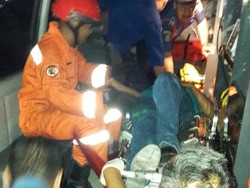 Ada Kecelakaan Mobil di Tol Priok, 1 Orang Dilarikan ke RS