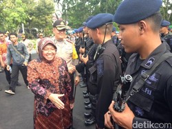 Risma Minta Maaf ke Tim Gabungan Pengamanan Natal dan Tahun Baru