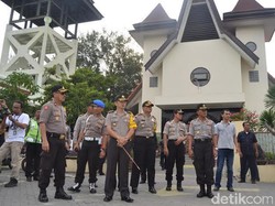 Gereja di Wilayah Hukum Polres Pelabuhan Tanjung Perak Mulai Disterilisasi