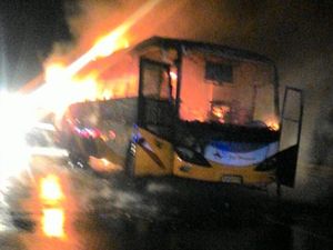 Bus Haryanto Terbakar di Tol Palikanci, Seluruh Penumpang Selamat