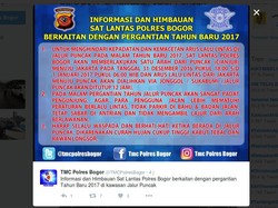 Ini Pengalihan Jalur ke Kawasan Puncak Bogor Saat Malam Tahun Baru