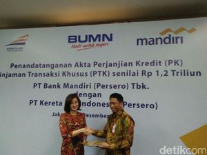 Bank Mandiri Beri Pinjaman Rp 1,2 T ke KAI untuk Proyek Double Track Sumsel
