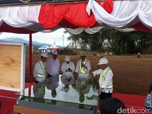 Jokowi Tinjau Pembangunan Bendungan Kuwil di Sulawesi Utara