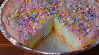 Cantiknya Warna Warni Pastel Unicorn Cheesecake