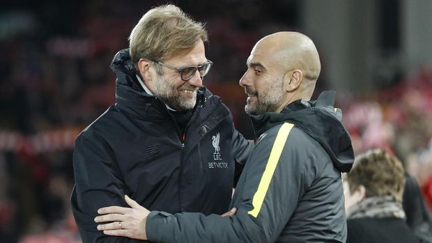Pep Guardiola punya rekor buruk jika menghadapi Juergen Klopp.