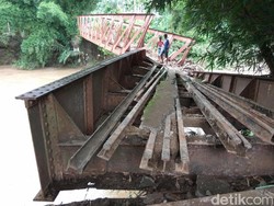 Sungai Meluap, Jembatan Peninggalan Belanda di Aceh Besar Berantakan