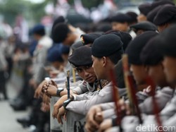 Personel Brimob Nusantara Disiagakan di Jakarta Jelang Pelantikan Presiden