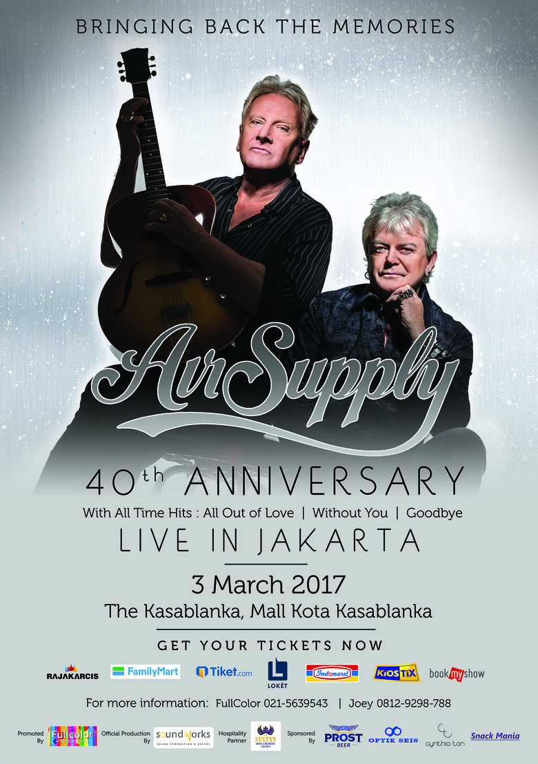 Batal Datang Desember Lalu, Air Supply Konser 3 Maret