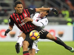 Gol Bacca di Menit-Menit Akhir Bawa Milan Taklukkan Cagliari