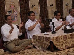 Prabowo, Anies dan Sandiaga Datangi Kediaman Ical