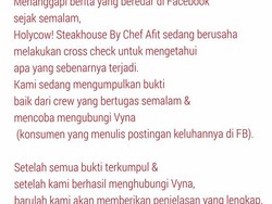 Holycow! Minta Maaf, Selidiki Kasus Serangga di Makanan Pelanggan