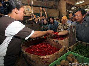 Anggota DPR Cek Harga Cabai di Pasar Palmerah