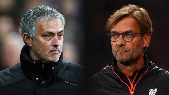 Jose Mourinho dengan Juergen Klopp. (Foto: Getty Images Sport/Ian Walton) Jose Mourinho dengan Juergen Klopp. (Foto: Getty Images Sport/Ian Walton)