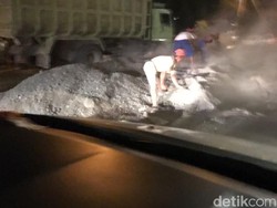 Lalin Tol JORR Arah Pondok Pinang Macet 25 Km Imbas Truk Terguling
