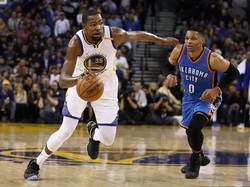 Cetak 40 Poin, Durant Antar Warriors Hajar Thunder
