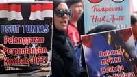 Pekerja Pelabuhan Demo di Gedung BPK